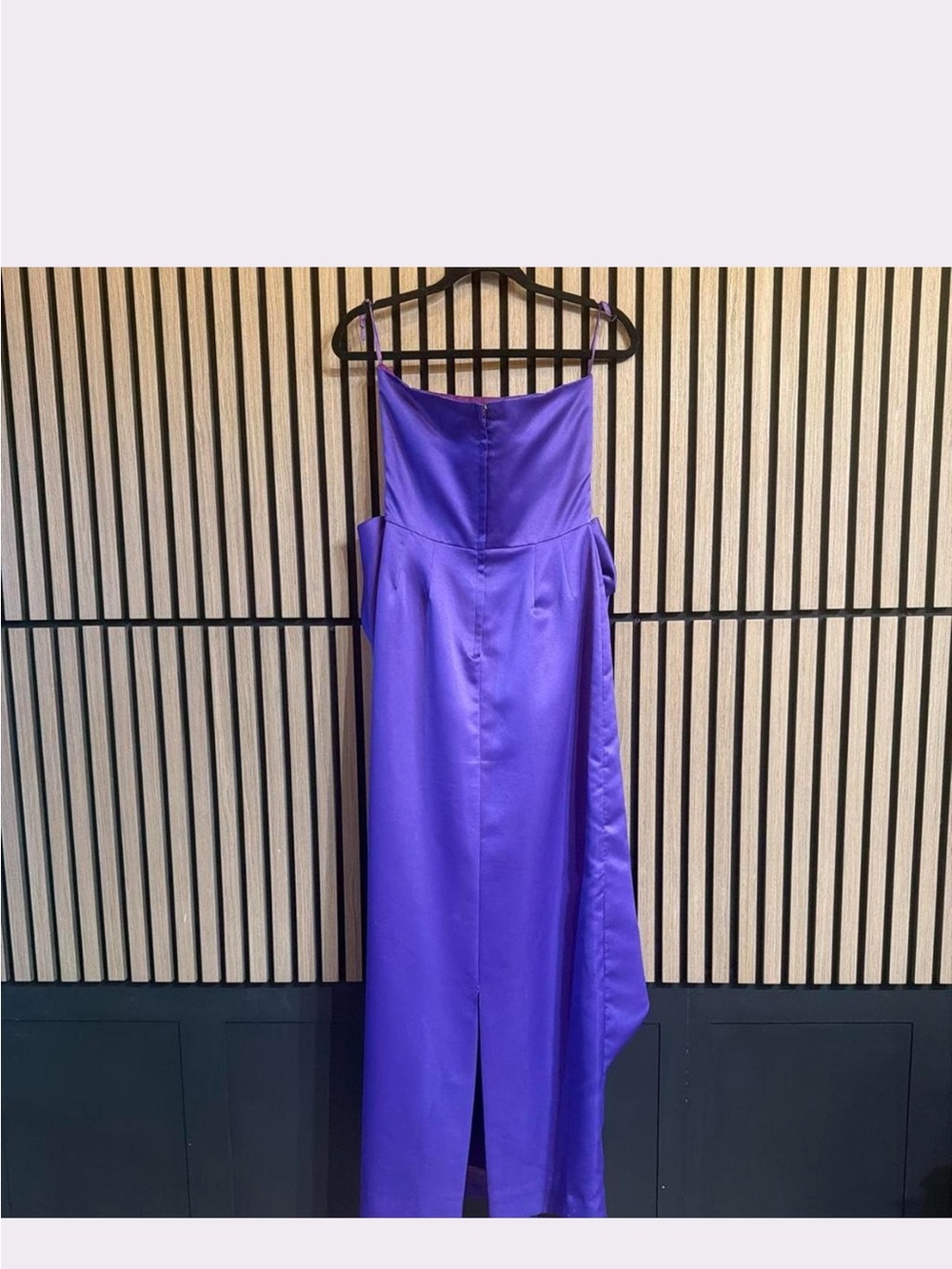 Victor Costa Purple Bow Long Dress - Picture 3 of 4